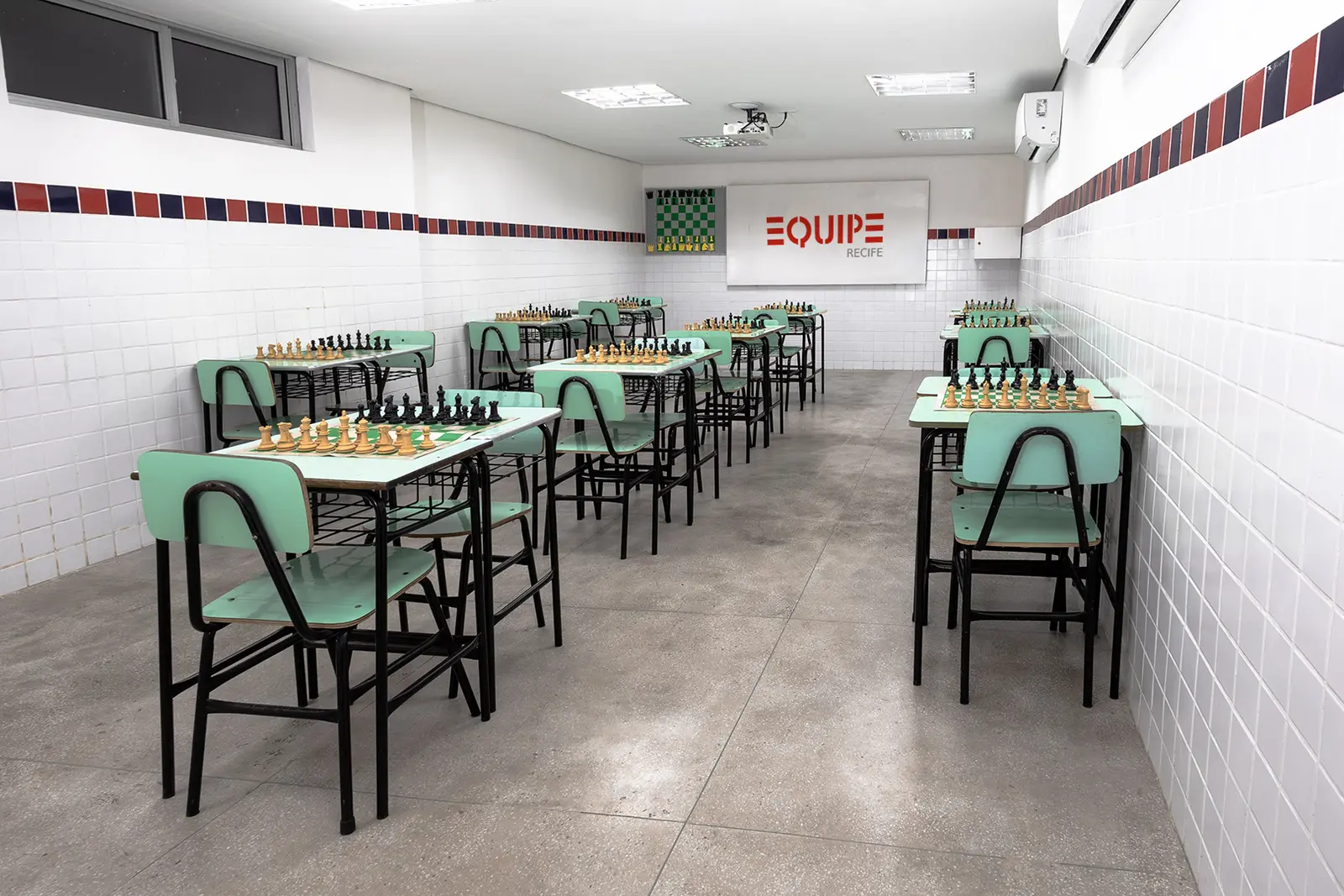 Sala de xadrez do Colégio Equipe