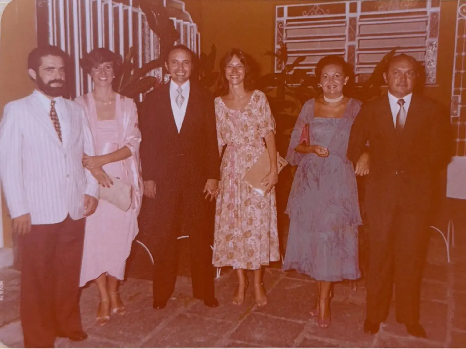 Sócios fundadores do Colégio Equipe na festa de inauguração, em 1979